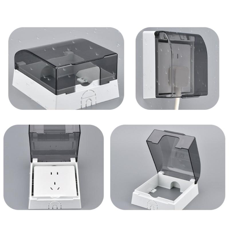 86 Type Outdoor Socket Waterproof Box Socket Case Receptacle Protector Plastic Electrical Outlet Cover Dustproof Box