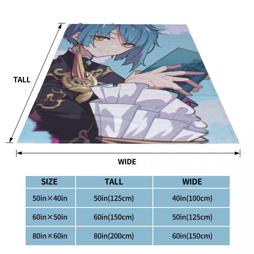 Anime Breathable Super Warm Soft Blanket for Bedding Travel Blanket Flannel
