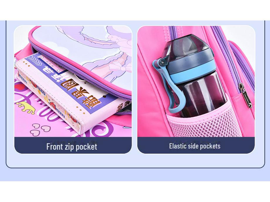 Wodoodporny plecak z kreskówkowym motywem o dużej pojemności dla uczniów szkół podstawowych (Klasy 1-6) - Lekka konstrukcja dla chłopców i dziewcząt