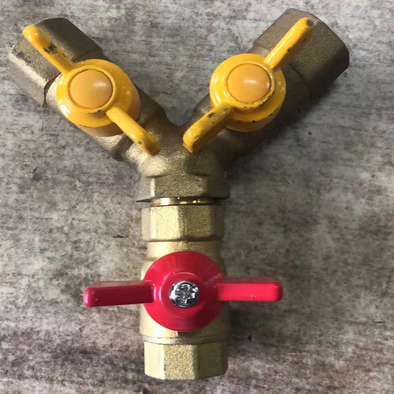 Brass Push-to-Connect Ball Valve Reducing Tee for Water Pipes (Sizes: 6/8/10/12/14/16mm)