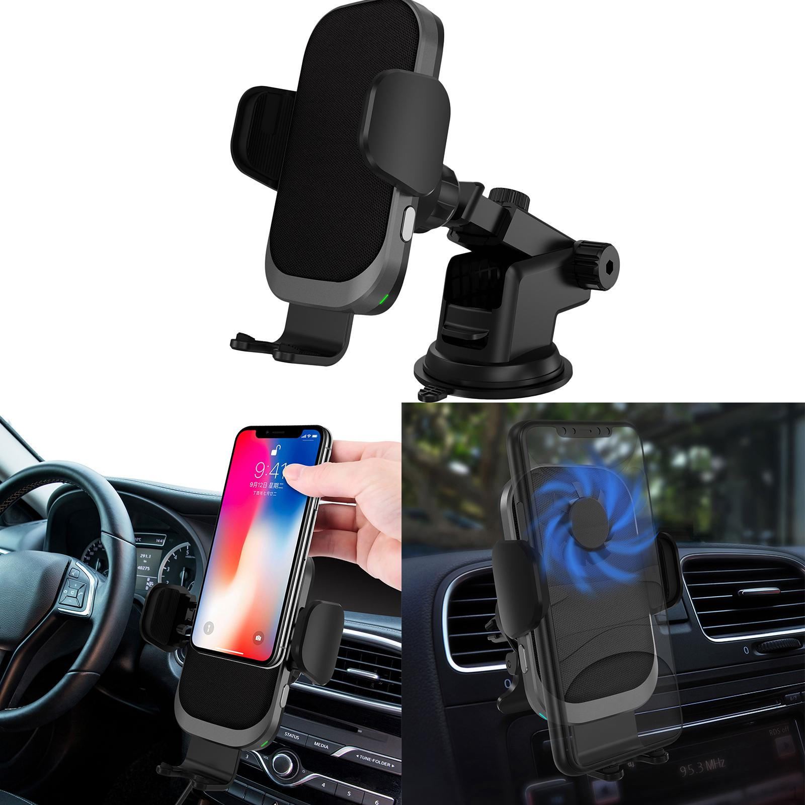 

Крепление с автоматическим зажимом, 15 Вт, 10 Вт, 7,5 Вт, держатель для телефона серый