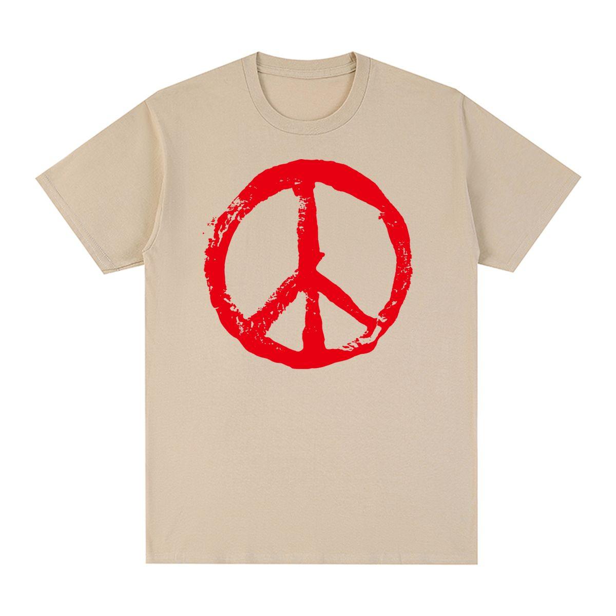 Make Love Not War Vintage T-shirt Pacifism Against War Peace Symbols Cotton Men T Shirt New Tee Tshirt Womens Tops - Men s Su... S разноцветный
