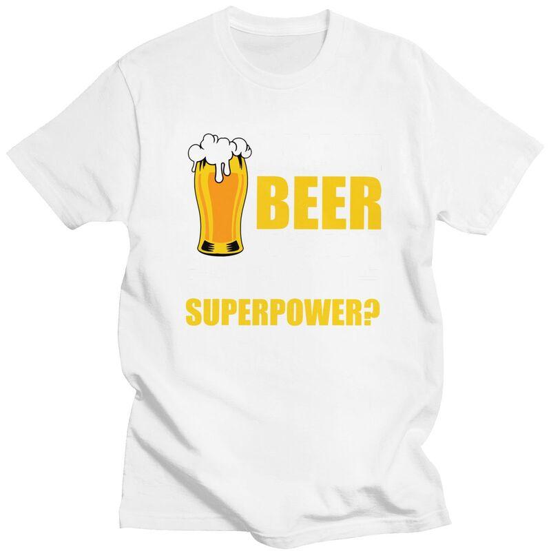 Custom Funny Beer I Make Beer Disappear Whats Your Superpower T Shirts Men Tee Tops 100 Cotton Slim Fit Tshirts Merch