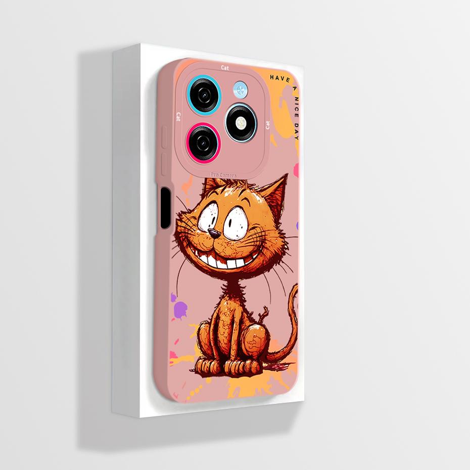 Pour Tecno Spark 20 20C Coque Mignon Dessin Animé Astronaute Carrée Silicone Liquide Souple Housse de Protection pour Téléphone Pour Tecno Spark20 20C Funda
