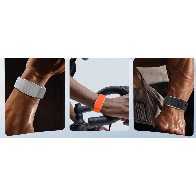 Waterproof Sports Silicone Strap for Whoop 5.0 Two-tone Replacement Wristband  with Snap Button Buckle