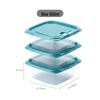 Round Plastic Food Storage Containers (3-Pack)