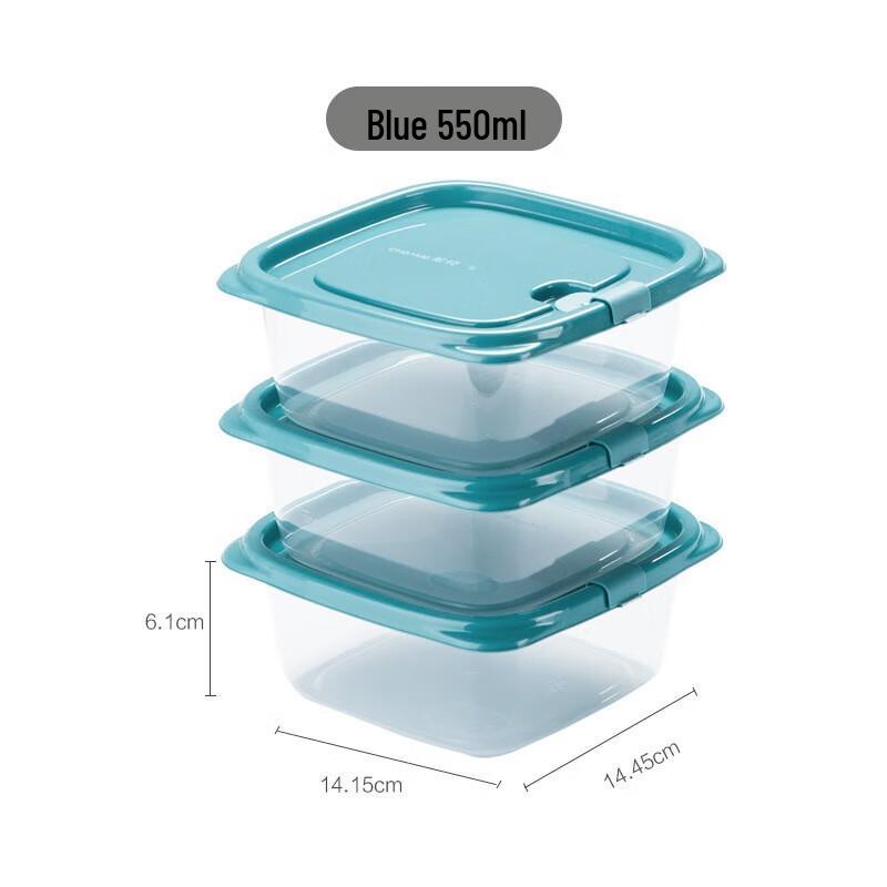 Chahua Round Plastic Food Storage Containers (3-Pack)