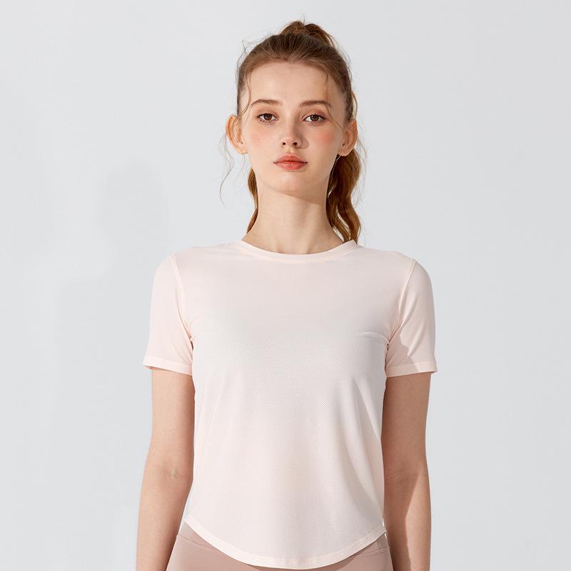 Women s Sheer Mesh Quick-dry Training Top - Breathable & Versatile Fitness Tee S