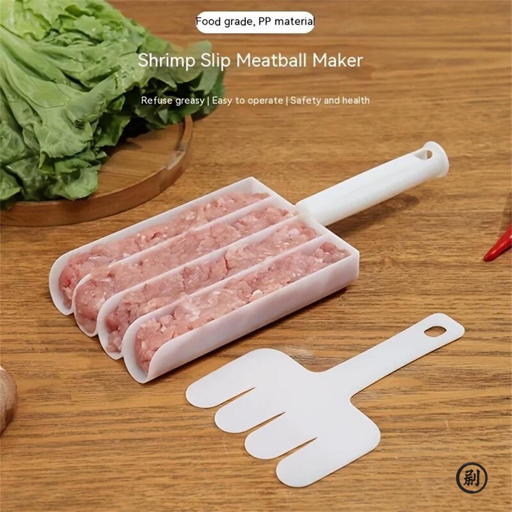 1 kitchen quadruple rice meat dumpling machine fish meatball household mold plastic spoon meat filling processing