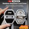 4Pcs Stainless Steel Silicone Door Lock Protector Cover For Grand Cherokee Wrangler JK Gladiator Compass Renegade Wagoneer