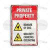 No Trespassing Plaque Private Property Waring Metal Sign Beware of Dog Private Jetty No Public Use Do Not Enter Restricted Area