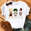 2026 New Funny Anime My Hero Academia Goth Print Unisex Soft Tshirt Basics Ocollar White Shirt Short Sleeve Tshirts Drop Ship