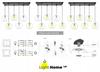Hanging Lamp, Ceiling Chandelier, Wire Shade, Led