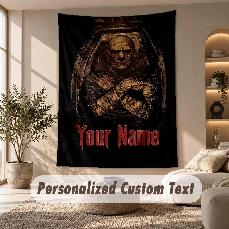 Tapestry Custom Name Text, Wall Hanging Tapestry Home Room DecorThe Mummy