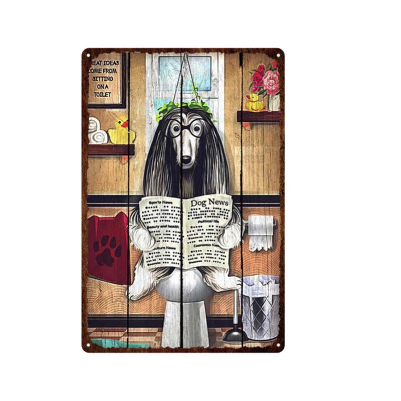 Christmas Santa Claus Pet Dog & Cat Tin Sign Wall Art Painting Vintage Decor Poster Metal Signs Bar Cafe Pet Store Home Decor