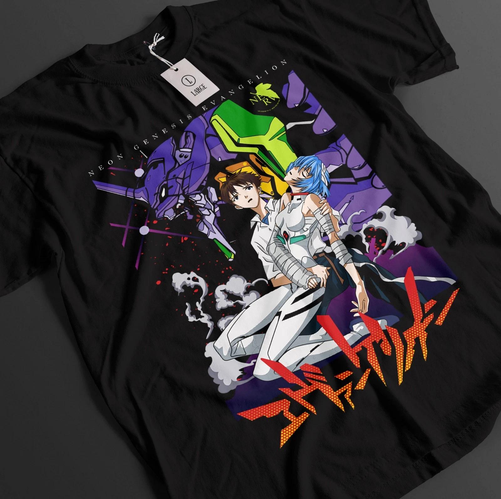 

Футболка Neon Genesis Evangelion Шинжи Футболка Ева Единица Топ Мисато Аска Аниме Футболка 4XL