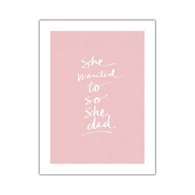 Pink Dessert Love Cactus Cartoon Picture Wall Art Poster Girl  Room Canvas Paintings For Nursery Decorative Prints Wall Posters