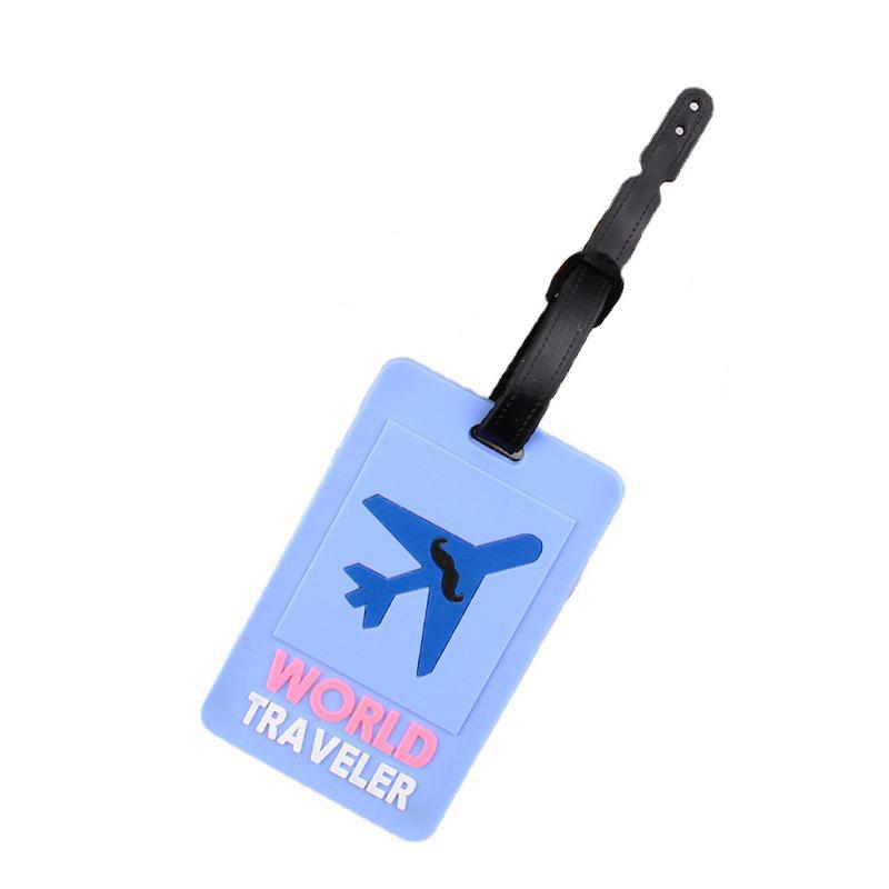 Popular Eco-friendly PVC Cartoon Luggage Tag for Suitcases and Boarding Passes