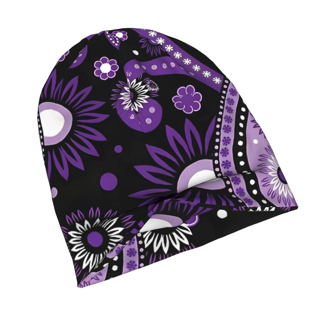 Paisley Design Stylish Adult Beanie for Layering with Fall Or Winter Outfits Brings Relaxed Charm to Streetwear Or Weekend Fashion Scenes