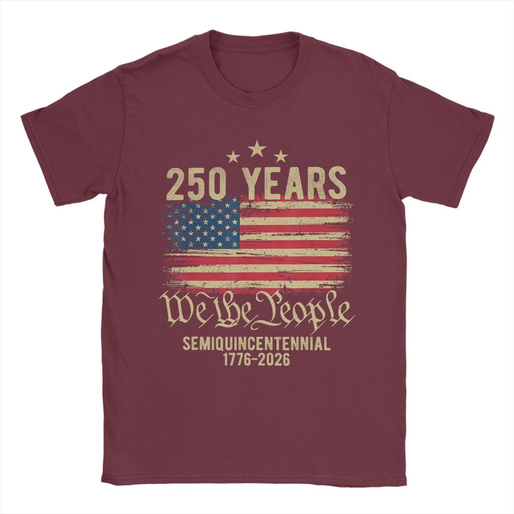 Years American Flag Th Anniversary USA TShirt Beach  100 Cotton TShirts For Unisex Harajuku Design Tshirt Short Sleeve Clothes