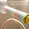 Comfortable Grip Suction Cup Swing Set Linen Rope Hanging Bird Standing Perch  Parrot Toy