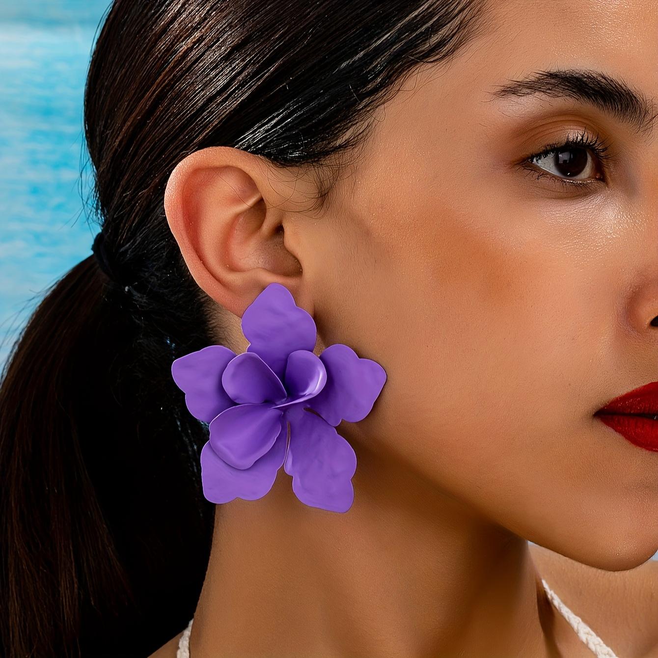 

Модные серьги-подвески для женщин фиолетовый