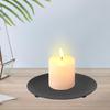Iron Plate Candle Holder Geometric Candle Plate Decorative Candlestick Tea Light Holder Centerpiece for Home Decor