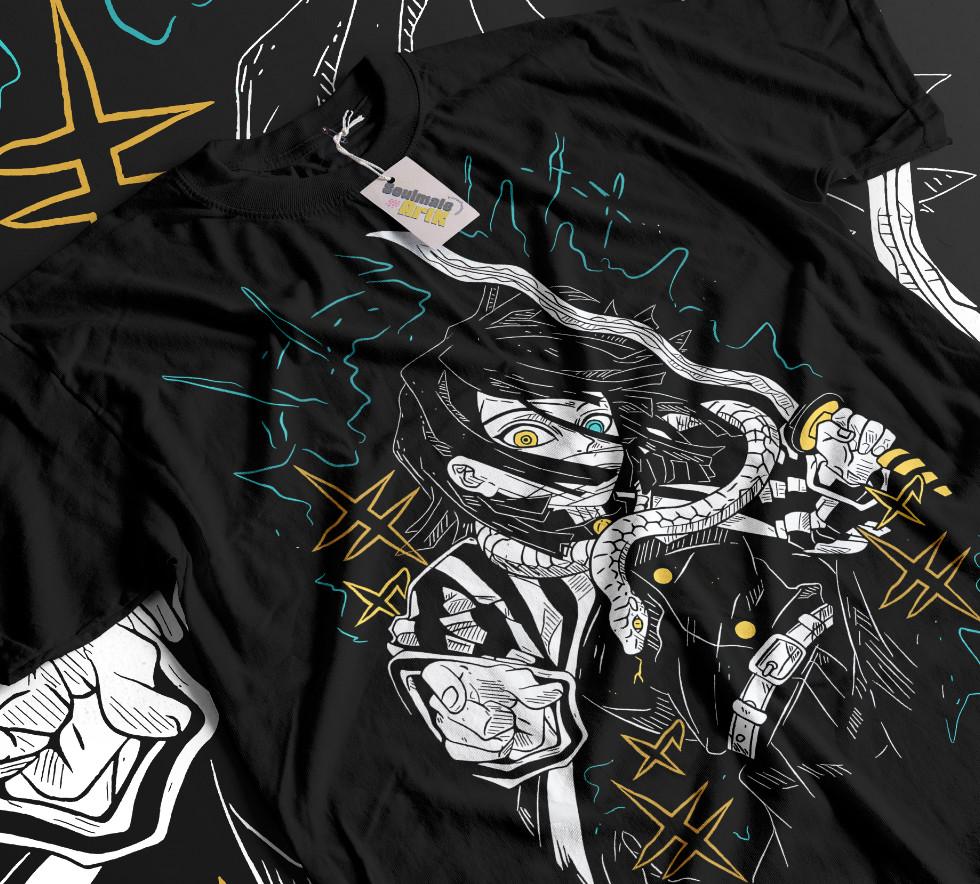 Obanai Iguro T-shirt Demon Slayer Kimetsu No Yaiba Hashira Anime Manga Soft Tee S