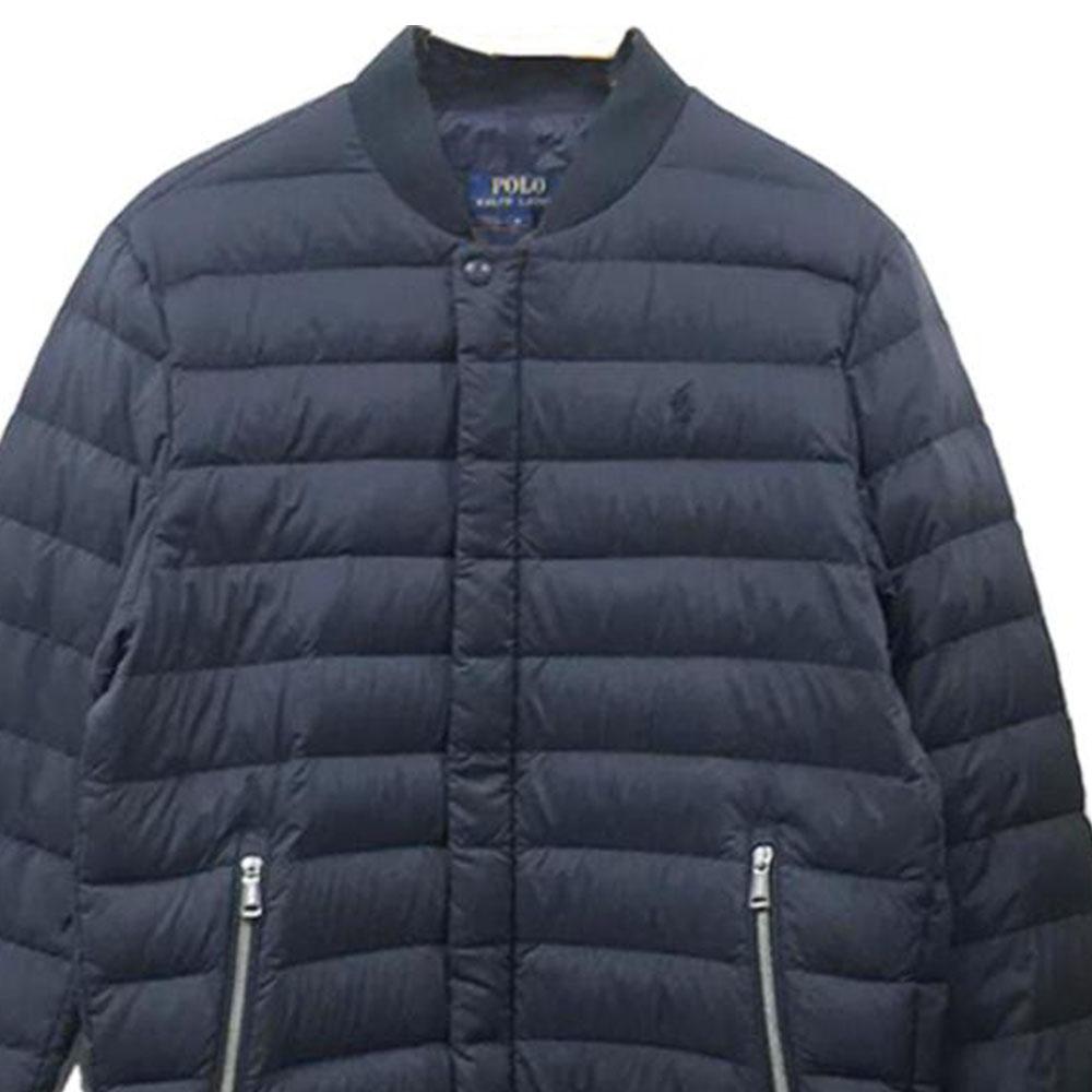 Polo Ralph Lauren Solid Color Baseball Collar Long Sleeve Down Jacket Men outerwear Navy-Blue 710813403-001