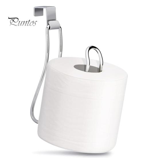 No Drill Adhesive Paper Organizer Toilet Roll Holder, Stainless Steel Heavy Duty Rustproof Kitchen Towel Storage Rack, Wall Mount Stand for