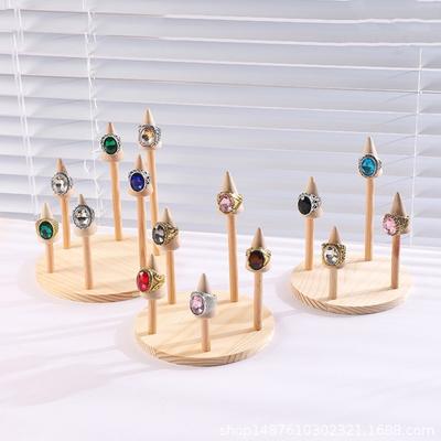 X6HE Fashionable Round Jewelry Holder Display Stand Accessory for Rings Watches Storage Organizers Showcase Tray