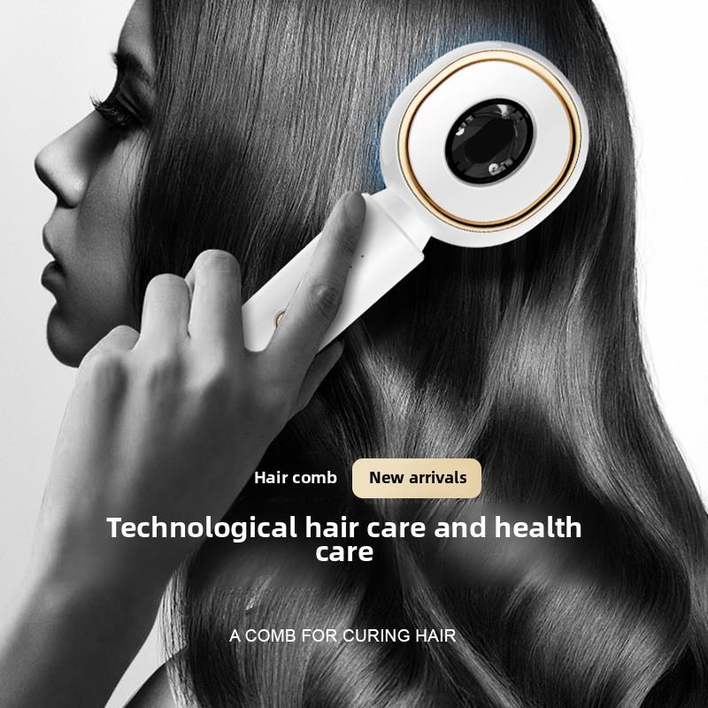 Hair Scalp Comb Vibration Massage Comb Red Blue Light Scalp Introduction Essential Oil Shun Hair Care Essential Oil Comb