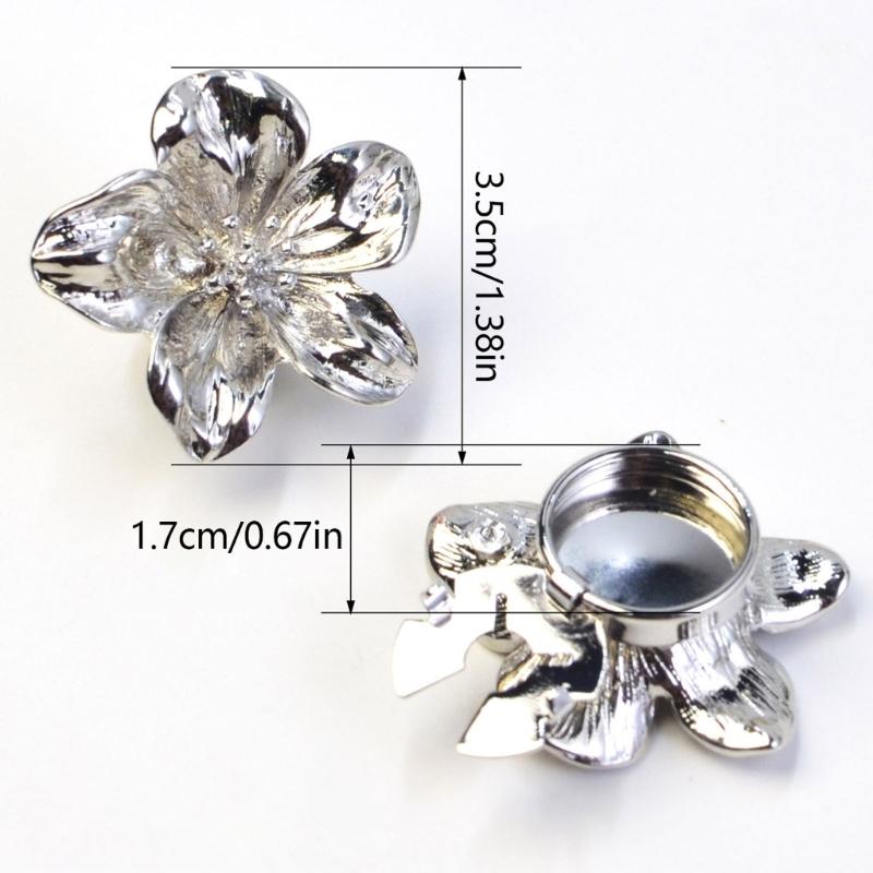 Flower Button Covers for Women Metal Cufflinks Blouses Shirt Decorative Clips Buttons Jewelry No Sewing Buttons Gift