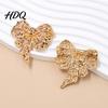 Women Brooch Pin Vintage Rhinestone Bow Pin Bowknot Shape Alloy Lapel Sweater Cardigan Coat Clothing Accessories Fashion Jewelry Gift Electroplated