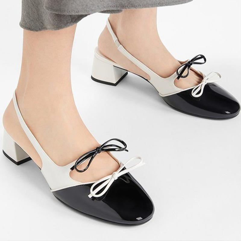 Fashion Summer Women Mid Heels Shoes Fashion Cozy Pumps Lolita Dress Woman Sandals Designer 2025 Trend Bow Slippers Casual Mujer Zapatos