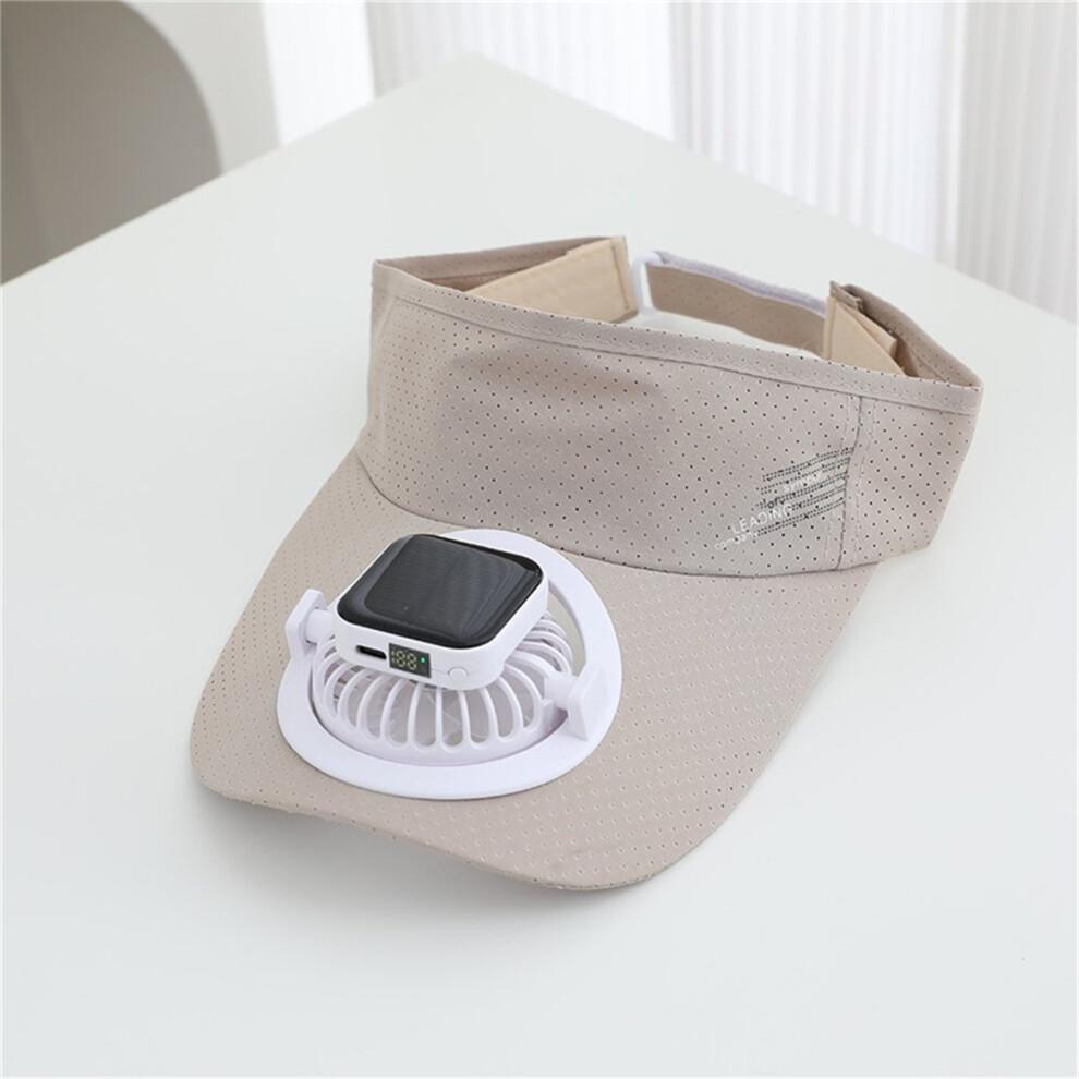 Sun Protection Cooling Fan Cap With Solar and Usb-Black