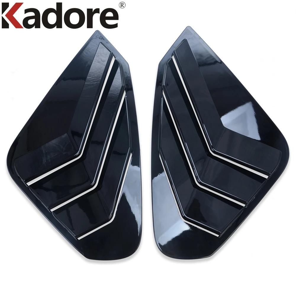 For Toyota RAV4 RAV 4 -   2024 Carbon Car Rear Window Side Vent Louver Shutter Cover Trim Exterior Accessories