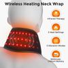 Red Light Heating Neck & Wrist Support with Vibration Massage – 660/850nm Therapy Heat Pack.