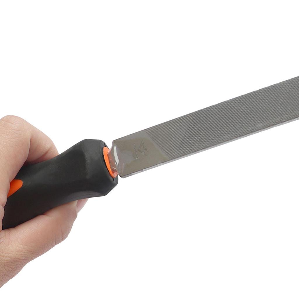 Řezací frézovací pilník plochý, 6/8palcový plochý ruční pilník s kalenou ocelí s vysokým obsahem uhlíku, ergonomická rukojeť, plastová rukojeť, plochý pilník pro ostření frézy