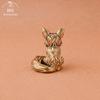 Antikbronze Liebe Niedlicher Fuchs Miniaturfiguren Schreibtischornament Dekorationen Zubehör Kupfer Tierskulptur Heimdekor Handwerk