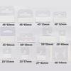 100pcs PVC Slot Hole Adhesive Hang Tags Hook Merchandise Box Bag Hangers Display