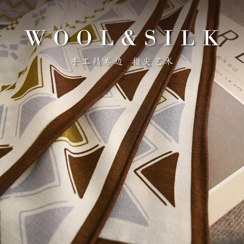 Old money style atmosphere silk hair square scarf new women's silk scarf elegant and versatile silk scarf