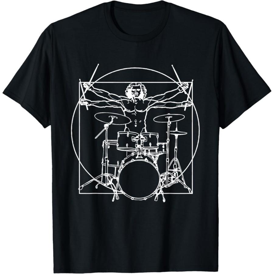 

Leonardo Da Vinci T-Shirt Drummer Retro Gift T-Shirt XXXXXL чёрный
