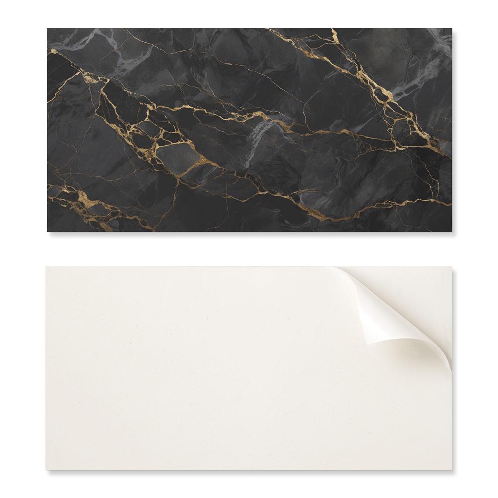 Kafelki Winylowe Z Nadrukiem - Dekoracja Do Sypialni Elegancki Marmur Z Żyłkami 10X40X20 Cm