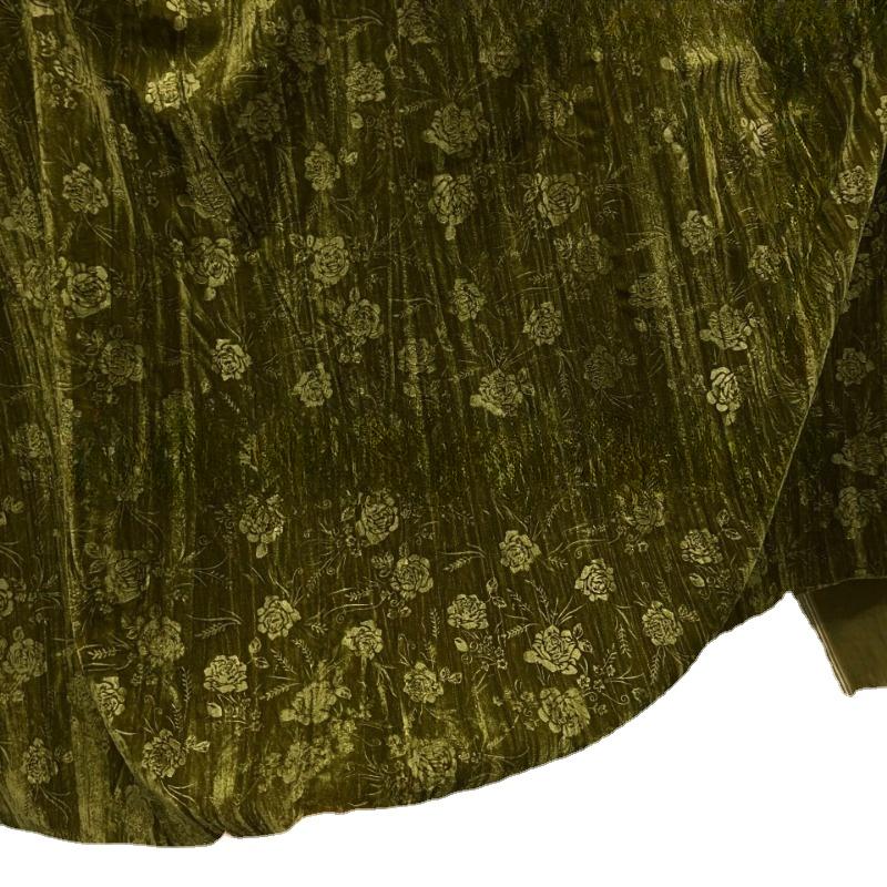 Tkanina Żakardowa Aksamitna Brokatowa z Motywem Kwiatu Róży na Metr, Tkanina Wytłaczana do Szycia DIY Spódnicy, Cheongsamu, Odzieży, Szerokość 135cm