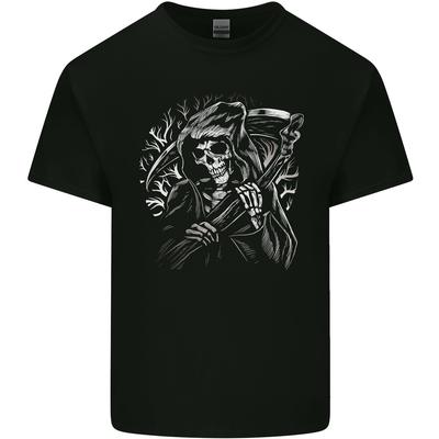 Sensenmann Illustration Herren Leichtes Baumwoll-T-Shirt