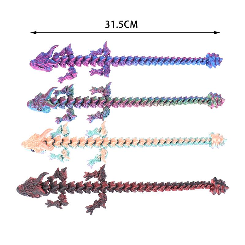 1 Piece Desk Ornament Toy New 3D Print Akatsuki Magic Dragon Model Multi-Joint Movable Creative Table Home Decoration Gift