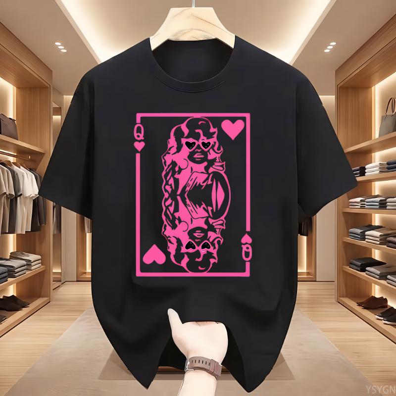Vintage Punk Rock Queen Graphic T Shirts Short Sleeve O-Neck TShirt Cotton Breathable Loose T-shirt Tops