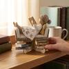 Mit Ständer Buchliebhaber Statuen Liebe Lesen Mädchen Schmuckstück Lehrer Schüler Leser