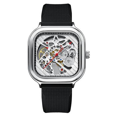 AILANG New Square Mechanical Watch Fashion Waterproof 3Bar Steampunk Hollow Customer Logo OEM Milan Watch Original